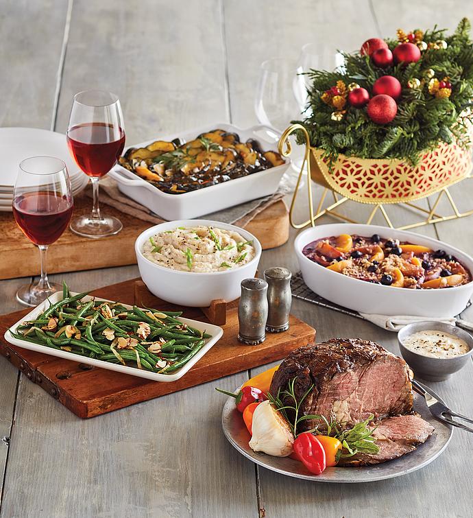 Prime Rib Feast with Sleigh Centerpiece